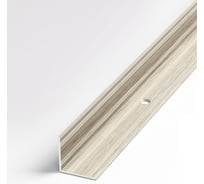 Порог угловой внутренний алюминиевый (20х20 мм; 0.9 м; декоративный; клен беленый) Лука 00000001801