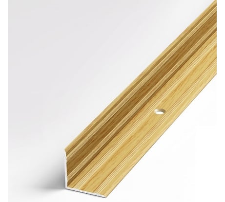 Порог угловой внутренний алюминиевый (20х20 мм; 0.9 м; декоративный; дуб универсал) Лука 00000001799