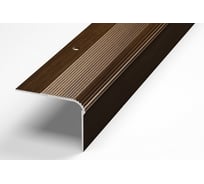 Порог угловой алюминиевый (54х41.8 мм; 0.9 м; декоративный; венге) Лука 00000002976