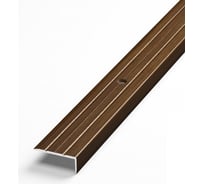 Порог угловой алюминиевый (24х10 мм; 0.9 м; декоративный; венге) Лука 00000002905