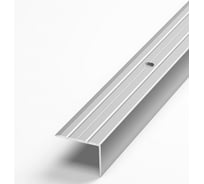 Порог угловой алюминиевый (24х18 мм; 0.9 м; анодированный; серебро) Лука 00000002906