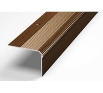 Порог угловой алюминиевый (54х41.8 мм; 0.9 м; декоративный; дуб темный) Лука 00000002528