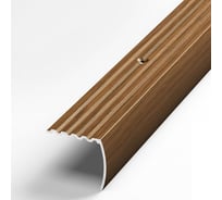 Порог угловой алюминиевый (30х27 мм; 0.9 м; декоративный; дуб темный) Лука 00000002806