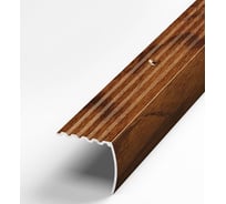 Порог угловой алюминиевый (30х27 мм; 0.9 м; декоративный; мербау) Лука 00000001452