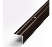 Порог угловой алюминиевый (20х20 мм; 0.9 м; декоративный; дуб венге) Лука УТ000002446