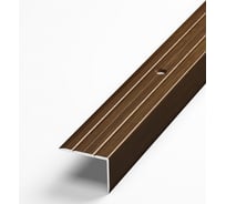 Порог угловой алюминиевый (24х18 мм; 0.9 м; декоративный; венге) Лука 00000001837
