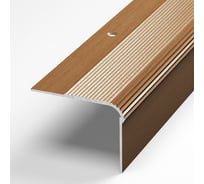 Порог угловой алюминиевый (54х41.8 мм; 0.9 м; декоративный; бук) Лука 00000001660