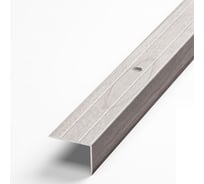 Порог угловой алюминиевый (24х18 мм; 0.9 м; декоративный; ясень белый) Лука УТ000024059
