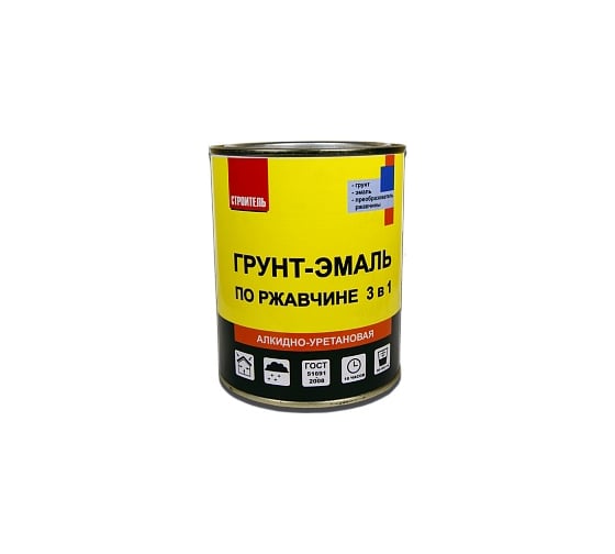 Грунт-эмаль RENEKO АУ по ржавчине 3 в 1 Строитель зелёная (RAL 6005), 20 кг T1-00007187