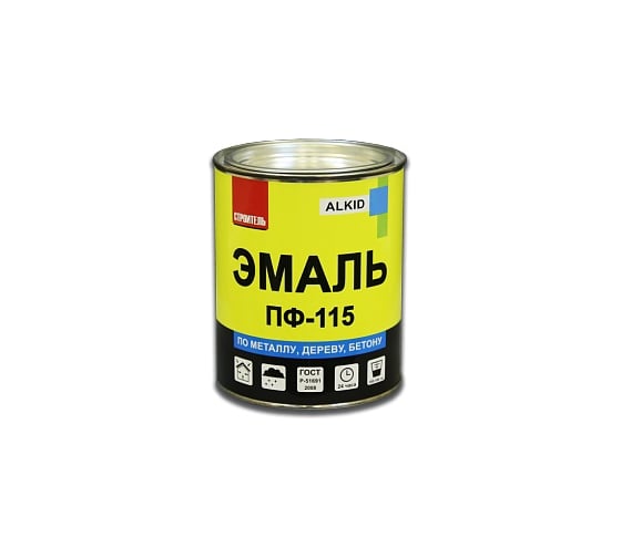 Эмаль RENEKO ПФ-115 СТРОИТЕЛЬ зеленая, 0,9 кг 20010883 1