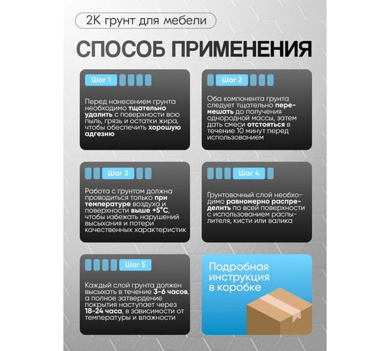 Полиуретановый грунт MALARE 2К CARBON для мебели, двухкомпонентный, высокопрочный, износостойкий укрепляющий, УФ-стойкий эластичный (1.8 кг + 70 гр отвердитель) 4660504765407