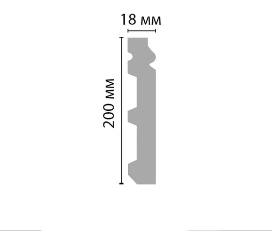 Напольный плинтус Decomaster 200х18х2000 мм A245
