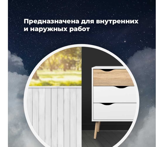 Универсальная акриловая эмаль SKYRON белая матовая RAL9003 SR-10903