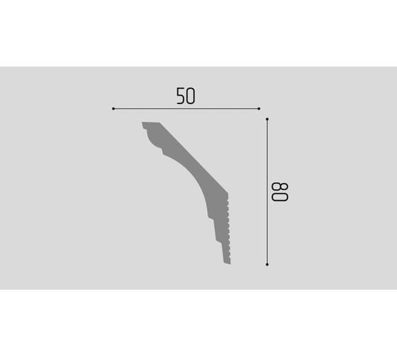 Карниз П10 Де-Багет 50/80 00-00003599