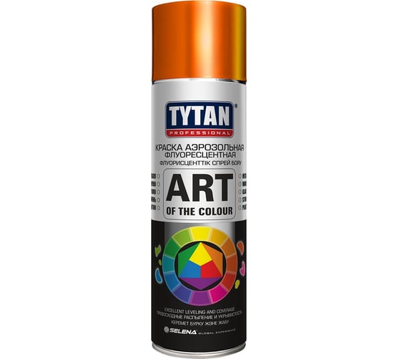 Краска аэрозоль флуоресцентная TYTAN PROFESSIONAL art оранжевая, 400 мл 275979