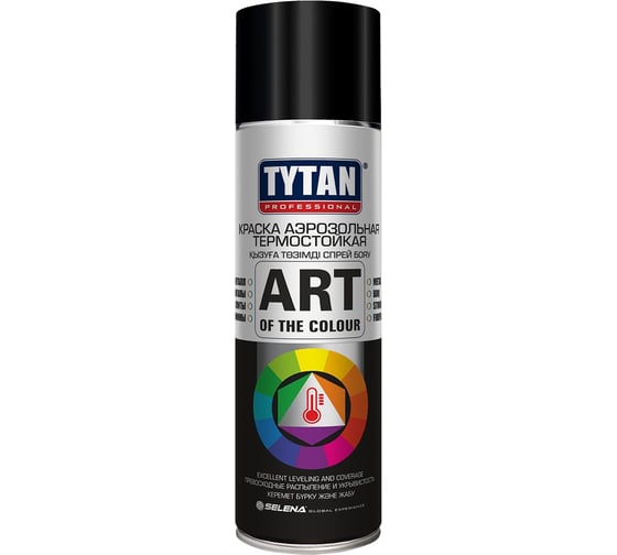 Краска аэрозоль термостойкая TYTAN PROFESSIONAL art черная, 400 мл 275977