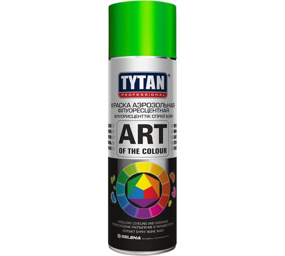 Краска аэрозоль флуоресцентная TYTAN PROFESSIONAL art зеленая, 400 мл 275976 1