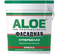 Краска ALOE ВД-АК фасадная супербелый 14 кг 8548