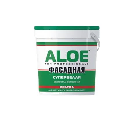 Краска ALOE ВД-АК фасадная супербелый 14 кг 8548