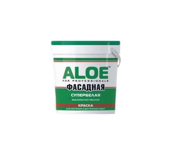 Краска ALOE ВД-АК фасадная супербелый 3 кг 6 8546