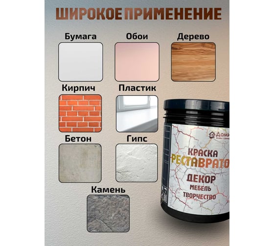 Износостойкая краска реставратор для мебели Доминар цвет черный, 0.3 кг P32921