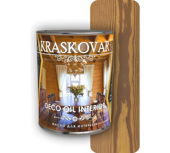 Масло для интерьера Kraskovar Deco Oil Interior Миндаль 0,75 л 1606 1