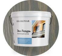 Лессирующая пропитка для древесины Kraskovar «Эко Лазурь», Графит 9л 1687