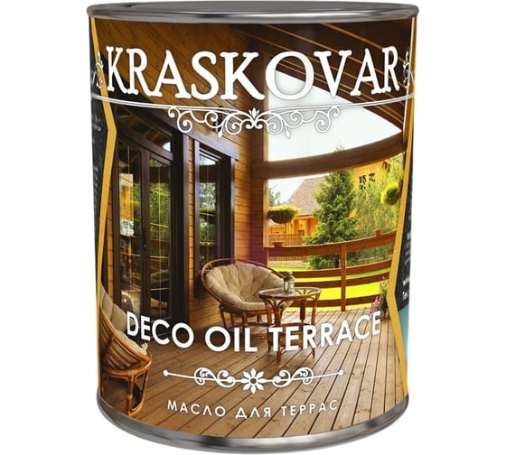 Масло для террас Kraskovar Deco Oil Terrace Тиффани 0,75 л 2205 1