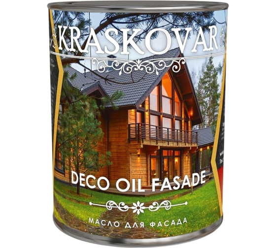 Масло для фасада Kraskovar Deco Oil Fasade Брауни 0,75 л 2219 1