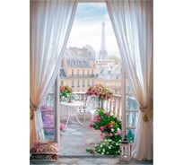 Обои Вид из окна на Париж Топ Фотообои флизелин, 200х270 см 03-1004-МF-2