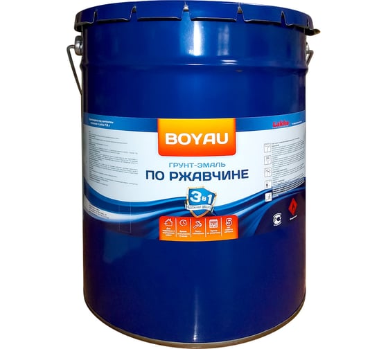 Антикоррозионная эмаль-грунт по ржавчине 3в1 Lakko белая, 20 л EG20LBE 1