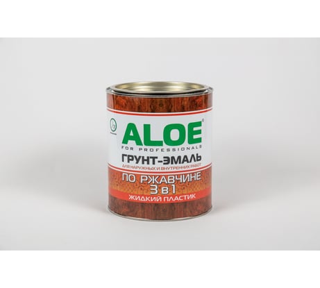 Грунт-эмаль 3в1 ALOE красный 2кг жидкий пластик 11005