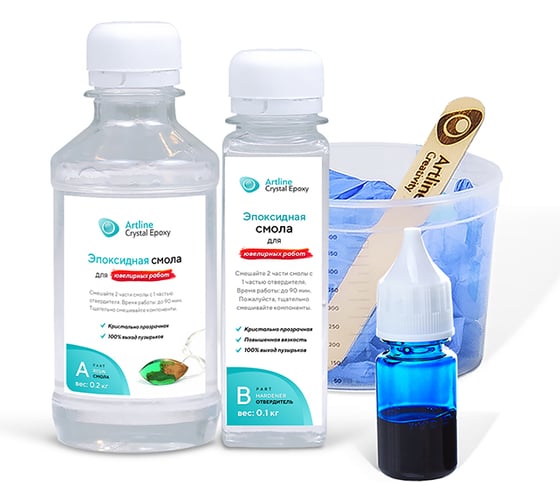 Эпоксидная смола Artline Creativity Artline Crystal с творческим набором 0.3 кг AC-CRY-00-300-S01 1