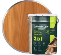 Деревозащитное средство Здоровый дом 2в1 Тик, 20 л ЛА-00003979