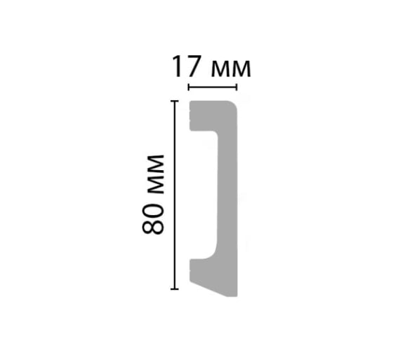 Плинтус напольный DECOMASTER D235-119 (80х17х2400 мм) черный D235-119 ДМ