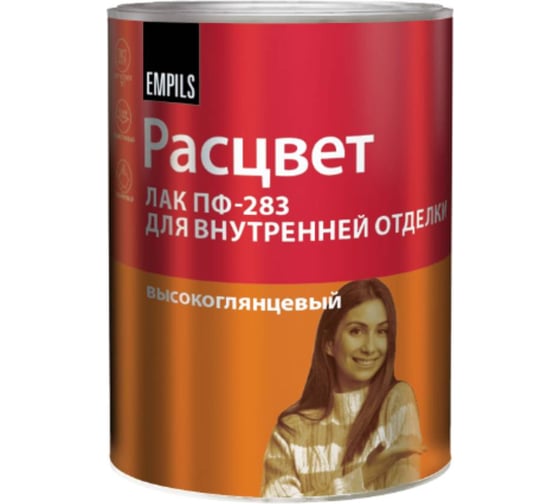 Лак для внутренней отделки РАСЦВЕТ алкидный 1.6 кг 86735
