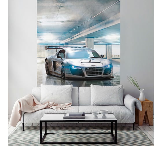 Обои Современная спортивная машина AUDI в городе Топ Фотообои флизелин, 200х270 см 02-3017-F-2
