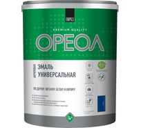Эмаль акриловая полуматовая ОРЕОЛ синяя 2.5 кг 86989