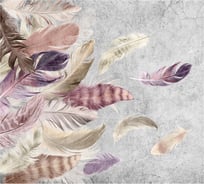 Обои Перья на фоне стены Топ Фотообои флизелин, 300х270 см 26-1064-MF-3