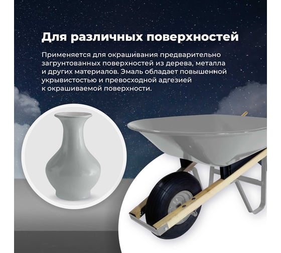 Универсальная акриловая эмаль SKYRON серая RAL7040 SR-17040