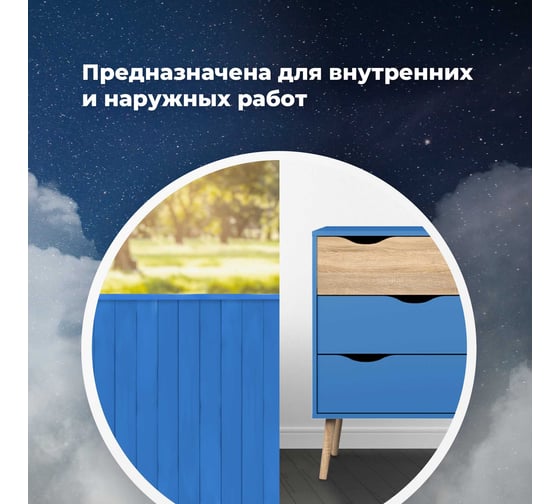 Универсальная акриловая эмаль SKYRON небесно-голубая RAL5015 SR-15015