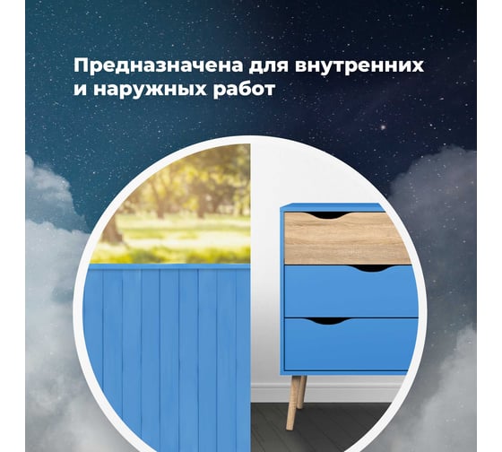Универсальная акриловая эмаль SKYRON голубая RAL5012 SR-15012