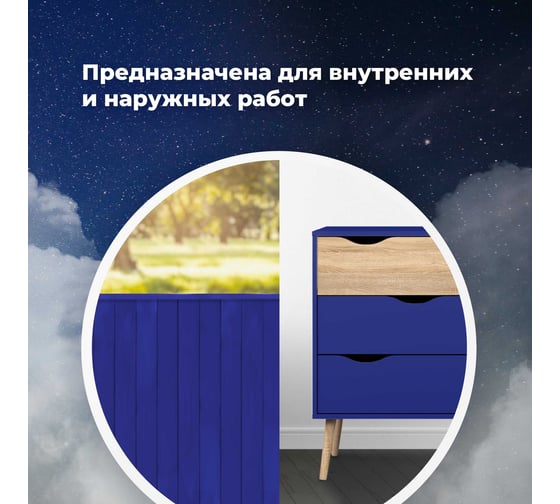 Универсальная акриловая эмаль SKYRON темно-синяя RAL5002 SR-15002