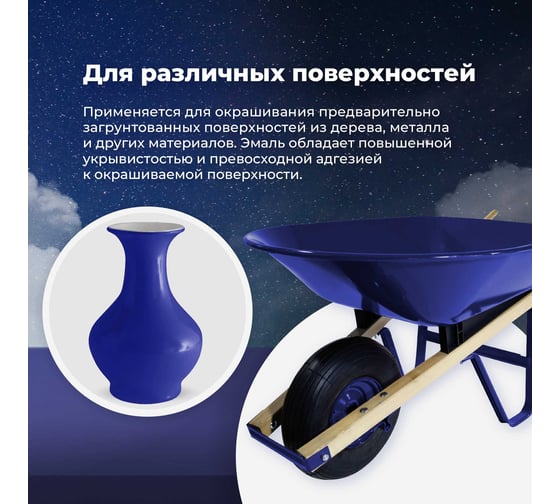 Универсальная акриловая эмаль SKYRON темно-синяя RAL5002 SR-15002