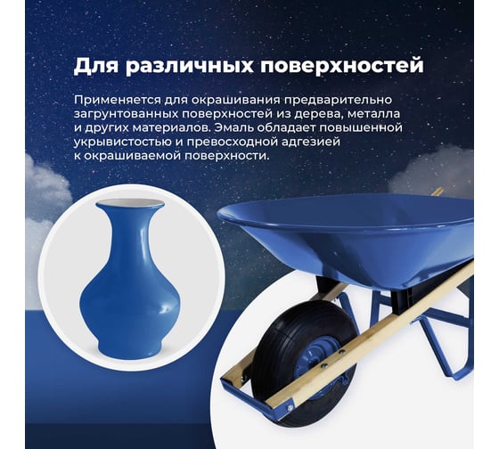 Универсальная акриловая эмаль SKYRON синяя RAL5005 SR-15005