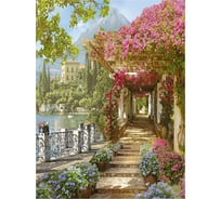 Обои Тоннель из цветов на побережье Топ Фотообои флизелин, 200х270 см 12-1007-МF-2