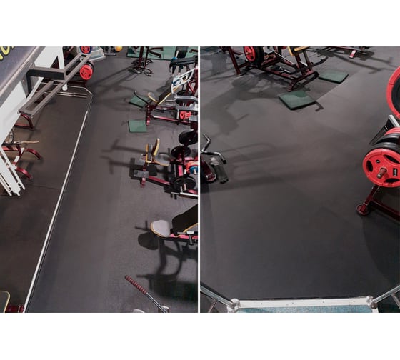 Универсальное резиновое покрытие KRAITEC Top Black 6 мм, 10x1.25м  06765200