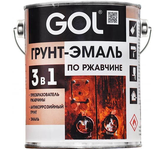 Грунт-эмаль 3в1 по ржавчине Palizh GOL expert синий, 5 кг ExpK.71.3 11606271