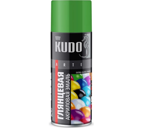 Эмаль универсальная акриловая KUDO RAL 6018 салатовая высокоглянцевая KU-A6018