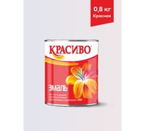 Эмаль Красиво ПФ-115 красный 0,8 кг для стен по металлу, по дереву 4690417011247
